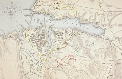Plan of the Siege of Sebastopol, 1883 by English School